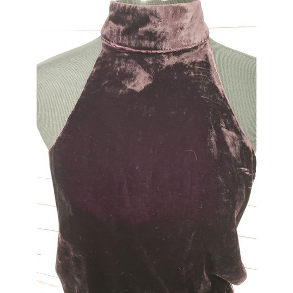 Line & Dot Women’s Wine Velvet Mini Dress‎ Size Small - Picture 3 of 6